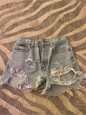Calvin Klein jeans Distressed Light Blue Denim Women’s Cutoff Shorts